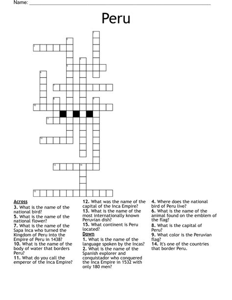 capital of peru crossword clue 4
